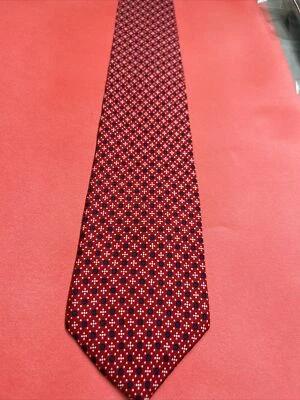 Corbata clásica antigua azul marino roja/blanca/azul 59”x3,5” hecha en EE. UU. Foto 1 de 4