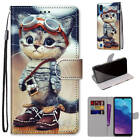 For Zte Sony Google Cartoon Magnetic Flip Stand Wallet Card Bag Phone Case Cover