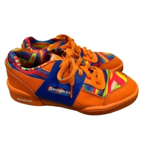 Men's Reebok Size 5 Classic Workout Plus Mandarin Orange Sneakers - Picture 1 of 6