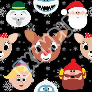 Classic Rudolph Red Nosed Reindeer Christmas SOFT Yoga Band Leggings OS Plus rts - Picture 1 of 2
