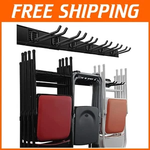 Adjustable Wall-Mounted Garage Storage Rack with Heavy Duty Hooks—Max Load 450lb - Picture 1 of 9