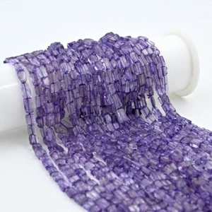 5 Strang AAA Natürlicher Lila Amethyst Einfach Rechteck Form Edelstein Perlen... - Bild 1 von 9