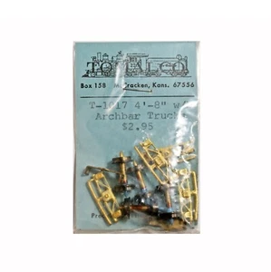 Tomalco HOn3 Scale Brass Arch Bar Narrow Gauge Trucks, # T-1017, Rare NOS - Bild 1 von 2