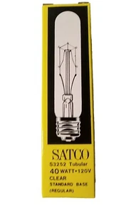 Satco S3252 Tubular 40 Watt 120 Volt Clear - Picture 1 of 1
