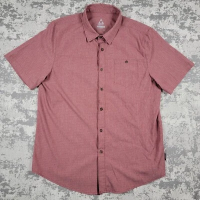 Мужская футболка Gerry средний размер Quick Dry Tech эластичная на пуговицах с коротким рукавом красная - Изображение 1 из 4