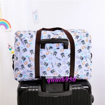Cute Badtz Maru Foldable Travel Luggage Trolley Tote Crossbody Duffle Handbag - Image 1 of 4