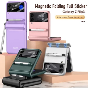 GKK Original Magnetic Scharnier Handyhülle mit Stift für Samsung Galaxy Z Flip3 - Bild 1 von 17