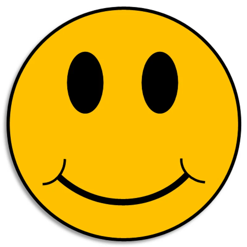 Orange Smiley Gesicht - 100er Pack Kreis Aufkleber 3 Zoll - Lächeln glücklich bunt - Bild 1 von 1