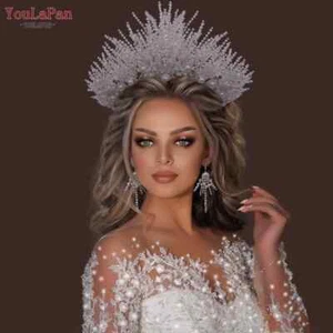Bridal Crown Headdress Luxurious Wedding Hairband Cosplay Party Tiara Headpieace - Picture 1 of 37