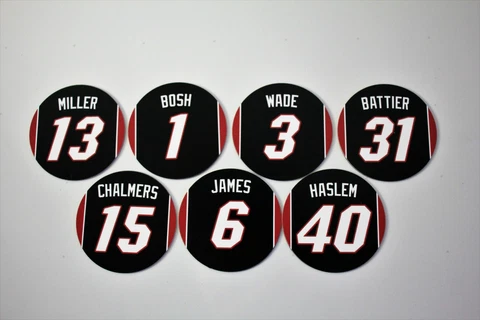 Miami Heat Magnets - 2012 - James,Dwayne Wade Chris Bosh, Udonis Haslem, Battier Cover