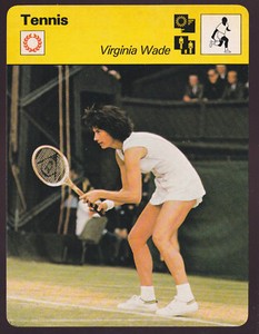 VIRGINIA WADE British Tennis Player Photo 1978 SPORTSCASTER CARD #36-14A