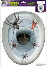 TOILET TOPPER Spiders design 1 cling bathroom lid seat decal sticker Halloween