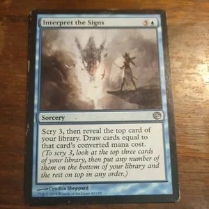 INTERPRET THE SIGNS Journey into Nyx MTG Blue Sorcery Unc - Picture 1 of 2