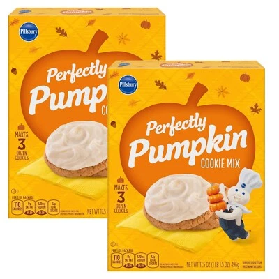 Pillsbury Moist Supreme Premium Perfectly MEZCLA DE GALLETAS DE CALABAZA (2 cajas) 17,5 OZ Foto 1 de 4