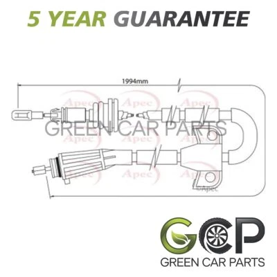 Hand Brake Cable Rear GCP Fits Volvo S80 1998-2006 XC70 2000-2007 V70 2001-2007 - Image 1 of 2