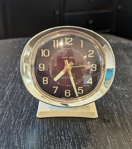 Vintage Big Ben Westclox Baby Ben Luminous Alarm Clock, USA *Clock/Alarm Works Cover