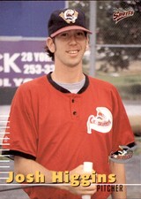 2000 Williamsport Crosscutters Multi-Ad #13 Josh Higgins Newhall California Card