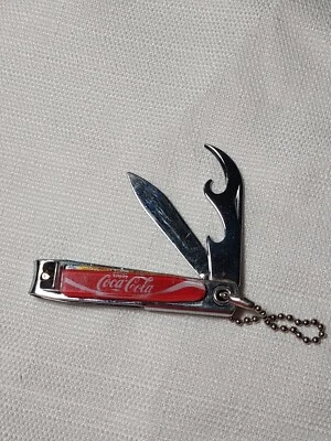 Coca Cola Nail Clippers Pocket Knife & Bottle Opener by Bell - Image 1 of 4