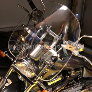 18"x16" Motorcycle Windshield for Honda Magna Shadow 600 750 1100 HARLEY - Picture 1 of 17