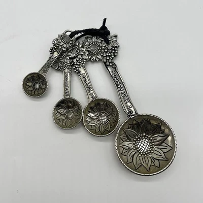 Ganz Decorative Measuring Spoon Set 4 Sunflowers & Grapes - Image 1 of 3