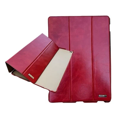 ICARER Genuine Leather Tri-Fold Stand Smart Case Cover for iPad 12”x 8 3/4” - Image 1 of 4