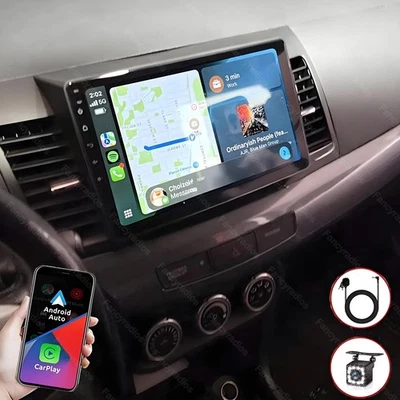 For Mitsubishi Lancer 2008-2013 Android 15 CarPlay Car Radio GPS Navi Stereo+Cam - Image 1 of 4