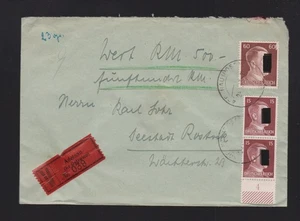 Letter of value DR Mi. 2x 789, 797 from Adelnau (Kr. Ostrowo) 1943 run - Picture 1 of 2