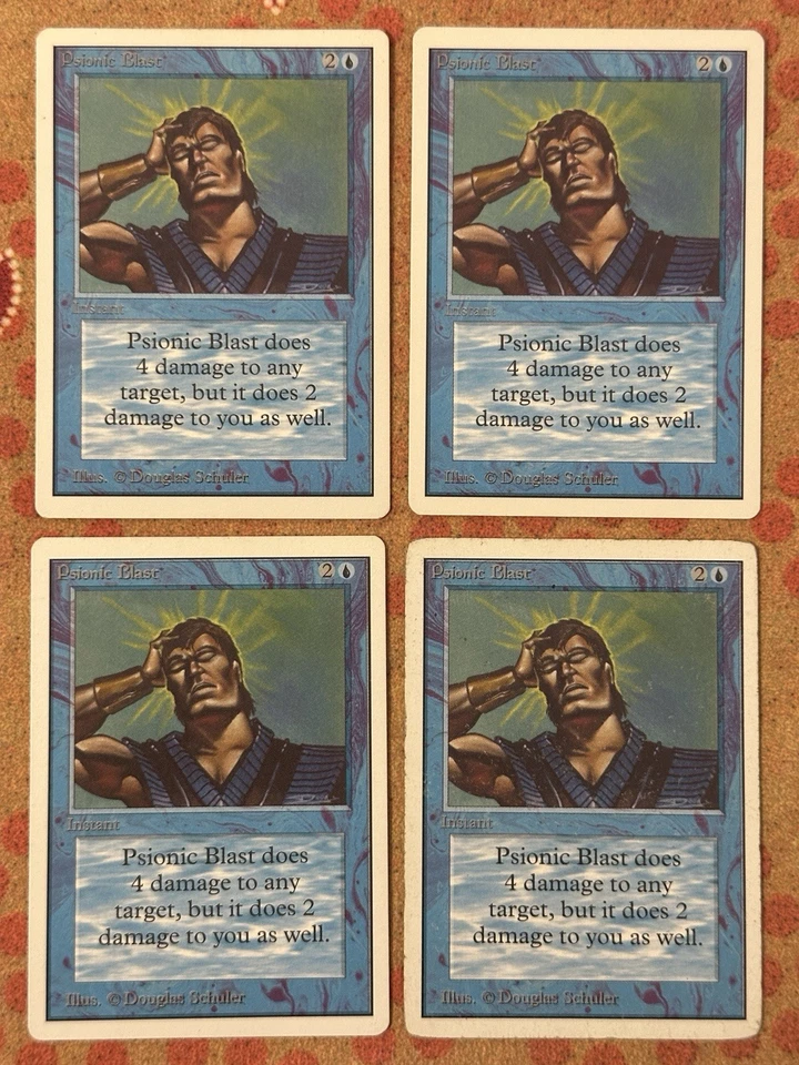 MtG: 4 x Unlimited Psionic Blast - 3 LP, 1 HP - Image 1 of 2