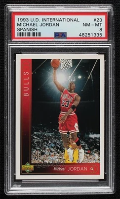 1993-94 Upper Deck International Spanish Michael Jordan #23 PSA 8 HOF - Image 1 of 2
