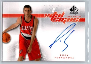 Trail Blazers automáticos 2008-09 SP #VS-RF Rudy Fernández signos vitales - Imagen 1 de 2