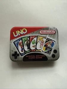 Super Mario Bros Uno Special card Game Collectors Tin 2004 Open, Great Condition - Picture 1 of 5