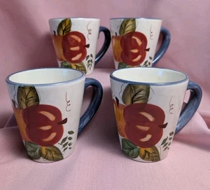 4er Set Oneida Vintage Obst handbemalte Tassen - Apfel  - Bild 1 von 6