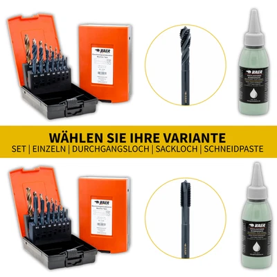 BAER Maschinen-Gewindebohrer für Edelstahl M2–M24 | Durchgangsloch ODER Sackloch - Bild 1 von 4