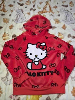 Sudadera con Capucha Hello Kitty Niños Grande Roja Difusa - Nueva, Etiqueta No Incluida Foto 1 de 4