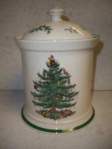 Spode Christmas Tree Cookie Jar 9" w/Lid Original Box Collectible. VG. - Picture 1 of 4