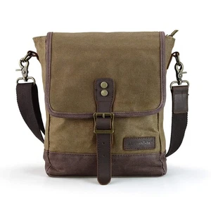 Small Messenger Bag for Men and Women Waxed Canvas Purse Waterproof Crossbody... - Picture 1 of 7