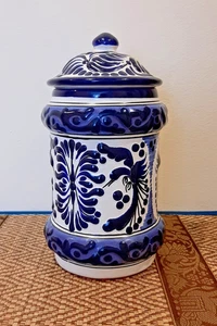 Mexikanische Talavera handbemalte kleine Dose - Bild 1 von 5