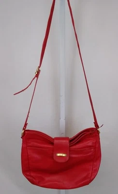 Bolso Bandolera Giani Bernini Mujer Vintage Rojo Cuero Suave Hombro Foto 1 de 4