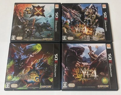 Nintendo 3DS Japonés Lote de 4 - Monster Hunter 3, 4, 4G y X - DGcx38 Foto 1 de 4