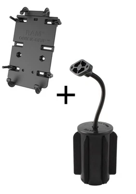 RAM-A-CAN II™ Cupholder Quick-Grip XL Large Phone Mount - iPhone, Galaxy, Others - Image 1 of 4