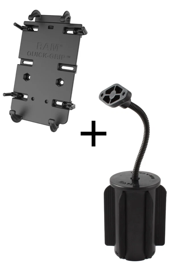 RAM-A-CAN II™ Cupholder Quick-Grip XL Large Phone Mount - iPhone, Galaxy, Others - Image 1 of 4