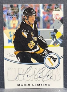 2000 TOPPS Mario Lemieux PREMIER PLUS CLUB SIGNINGS AUTOGRAPH AUTO Penguins - Picture 1 of 2