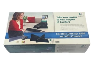 Logitech Cordless Desktop S520 Keyboard, Laser Mouse, Alto Connect Stand VINTAGE - Afbeelding 1 van 11