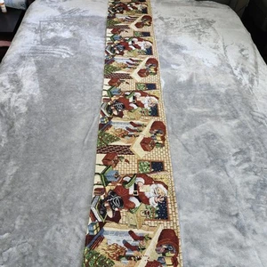 Santa Relaxing Front Of Fireplace Tapestry Table Runner 70. 5" x 12.5"  - Picture 1 of 5