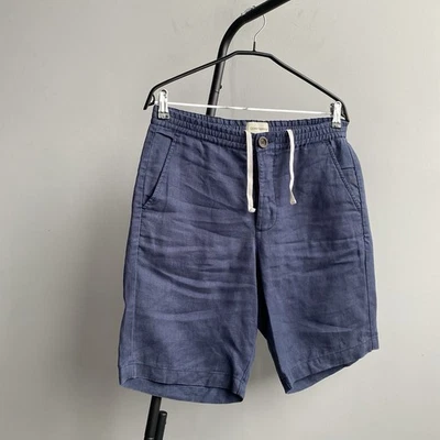 Oliver Spencer Men’s Linen Navy Blue Shorts Size 32 - image 1 of 4