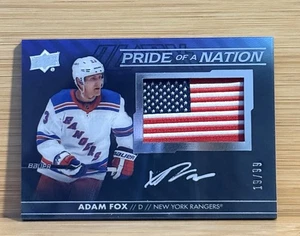 2021-22 Upper Deck SpX Adam Fox #PON-AF Pride of a Nation Auto /99 - Bild 1 von 2