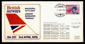 DR WHO 1976 GB GEFLOGEN BRITISH AIRWAYS FLIGHTS w6452 - Bild 1 von 2