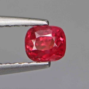 0.46 CTS RAVISHING PINKISH RED 100% Natural Spinel Cushion Cut BURM Gemstones - Foto 1 di 5