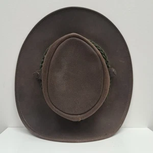 Jacaru Australia X-Large Hat Wallaroo Oil Leather Brown - Picture 1 of 4
