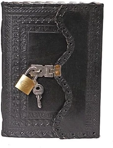Leather Diary Journal With Lock Notepad Writing Book With Lock And Key Handmade - Picture 1 of 12